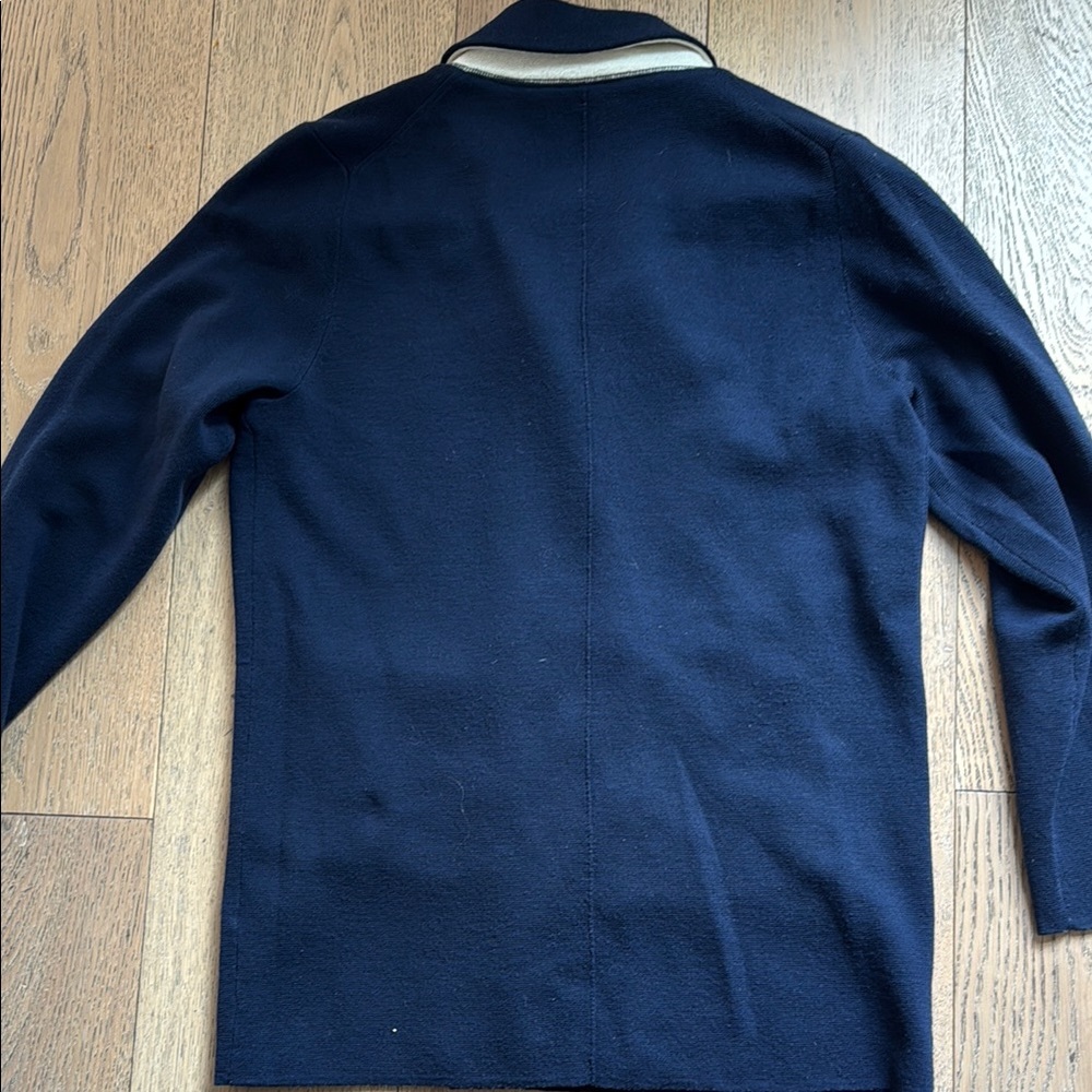 Blue and Gold Double-Breasted Blazer with Notched Lapel - Picture 5 of 7